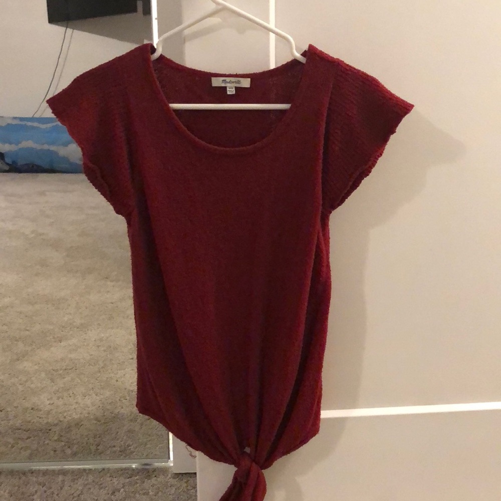 Madewell cute deep red top